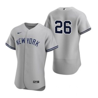 Men's Dj Lemahieu New York Yankees Flex Base Jersey Gray