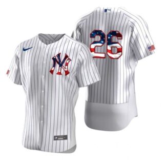 Men's Dj Lemahieu New York Yankees Flex Base Jersey White Stars