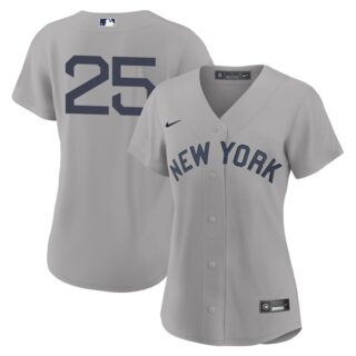 Women New York Yankees #25 Gleyber Torres Field of Dreams Throwback Jersey Stitched