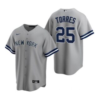 Men's Gleyber Torres New York Yankees Cool Base Jersey Gray