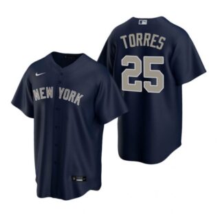 Men's Gleyber Torres New York Yankees Cool Base Jersey Navy