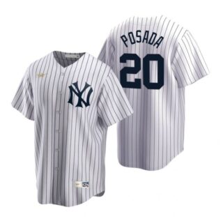 Men's Jorge Posada New York Yankees Cool Base Jersey White