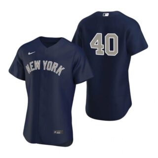 Men's Luis Severino New York Yankees Flex Base Jersey Navy