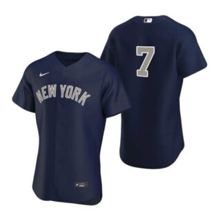 Men's Mickey Mantle New York Yankees Flex Base Jersey Navy