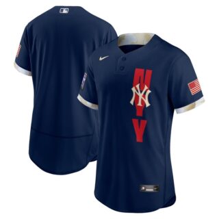 Men's - Flex Base New York Yankees 2021 MLB All-Star Navy Jersey Worn In-Game - Stitched