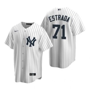 Men's Thairo Estrada New York Yankees Cool Base Jersey White