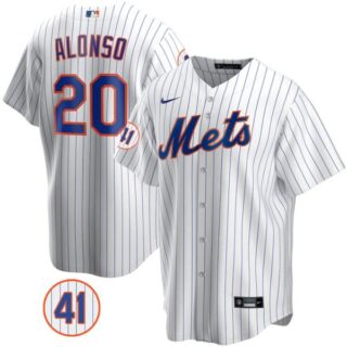 Men's #20 Pete Alonso New York Mets Royal Jersey Cool Base White