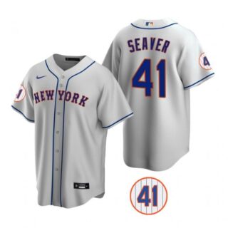 Men's #41 Tom Seaver New York Mets Royal Jersey Cool Base Gray