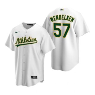 Men's #75 J.B. Wendelken Oakland Athletics Cool Base Jersey White