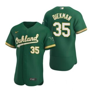 Men's #35 Jake Diekman Oakland Athletics Flex Base Jersey Kelly Green