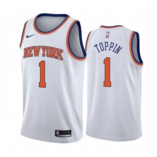 Men's Obi Toppin New York Knicks Basketball Jersey White