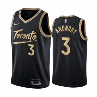Men's OG Anunoby Toronto Raptors Basketball Jersey Black