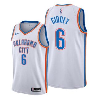 Men's Josh Giddey Oklahoma City Thunder 2021 NBA Draft Jersey White Association