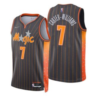 Men's Michael Carter Williams Orlando Magic City Anthracite 75th Anniversary Diamond Jersey Stitched