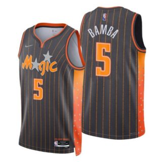 Men's Mohamed Bamba Orlando Magic City Anthracite 75th Anniversary Diamond Jersey Stitched