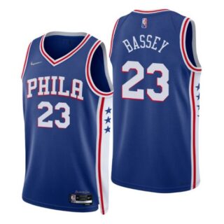Men's Charles Bassey Philadelphia 76ers 75th Anniversary Diamond Jersey