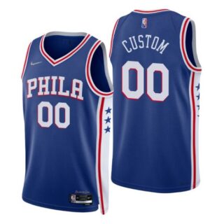 Men's Custom Philadelphia 76ers 75th Anniversary Diamond Jersey