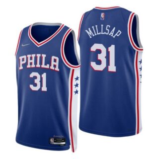 Men's Philadelphia 76ers Paul Millsap 2022 Diamond Jersey 75th Anniversary -
