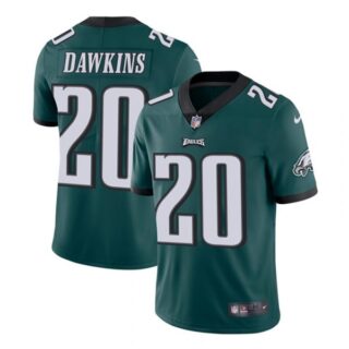 Men's Brian Dawkins Philadelphia Eagles Vapor Limited Jersey Stitched Midnight Green