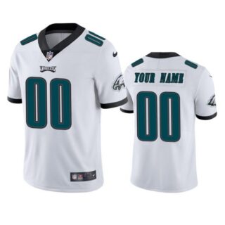 Men's Custom Philadelphia Eagles Vapor Limited Stitched Jersey White