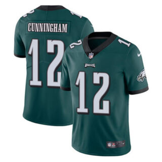 Men's Randall Cunningham Philadelphia Eagles Vapor Limited Jersey Stitched Midnight Green