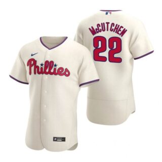 Men's #22 Andrew Mccutchen Philadelphia Phillies Flex Base Jersey Cream