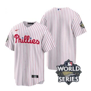 Men's Philadelphia Phillies 2022 World Series White Stitched Jersey