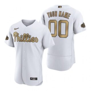 Men's Flex Base Custom Philadelphia Phillies 2022 MLB All-Star Game White Stitched Jersey