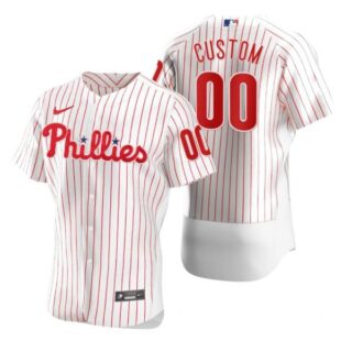 Men's Custom Philadelphia Phillies Flex Base Jersey White