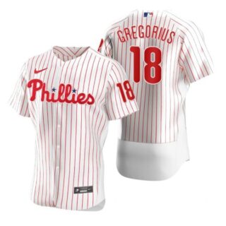Men's #18 Didi Gregorius Philadelphia Phillies Flex Base Jersey White
