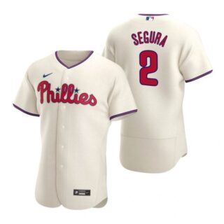 Men's #2 Jean Segura Philadelphia Phillies Flex Base Jersey Cream