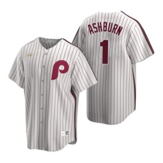 Men's #1 Richie Ashburn Philadelphia Phillies Cool Base Jersey White