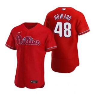 Men's #48 Spencer Howard Philadelphia Phillies Flex Base Jersey Red