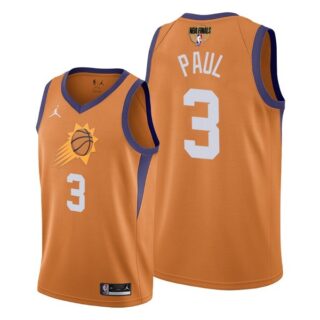 Men's #3 Chris Paul Phoenix Suns 2021 NBA Finals Jersey Statement Orange