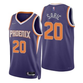 Men's Dario Saric Phoenix Suns 75th Anniversary Diamond Jersey Purple Icon Editon