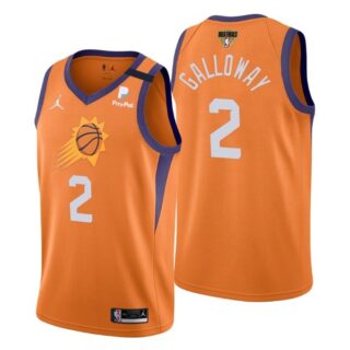 Men's #2 Langston Galloway Phoenix Suns 2021 NBA Finals Jersey Statement Orange