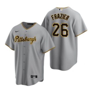 Men's #26 Adam Frazier Pittsburgh Pirates Cool Base Jersey Gray