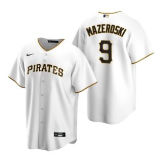 Men's #9 Bill Mazeroski Pittsburgh Pirates Cool Base Jersey White