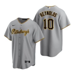 Men's #10 Bryan Reynolds Pittsburgh Pirates Cool Base Jersey Gray