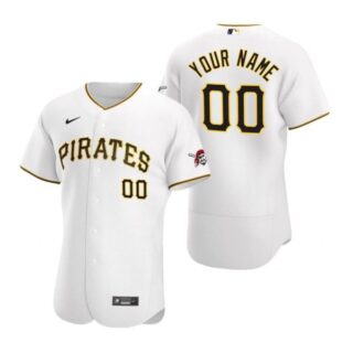 Men's Custom Pittsburgh Pirates Flex Base Jersey White