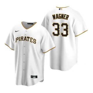 Men's #33 Honus Wagner Pittsburgh Pirates Cool Base Jersey White