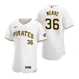 Men's #36 Nick Mears Pittsburgh Pirates White Jersey White