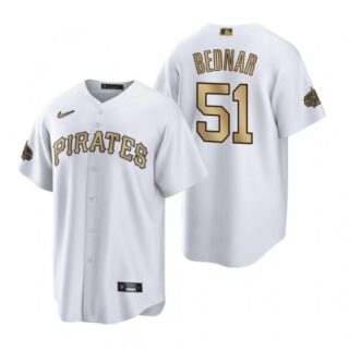 Men's Cool Base Pirates David Bednar Pittsburgh Pirates 2022 MLB All-Star Game White Stitched Jersey