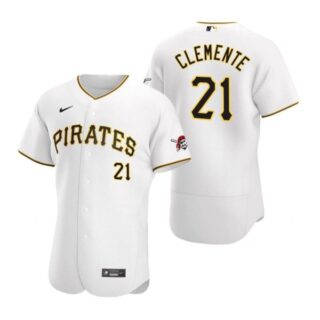 Men's #21 Roberto Clemente Pittsburgh Pirates Flex Base Jersey White