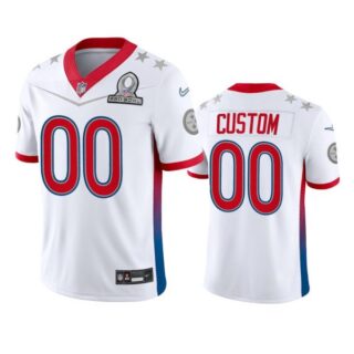 Men's Custom Pittsburgh Steelers 2022 AFC Pro Bowl Stitched Jersey White