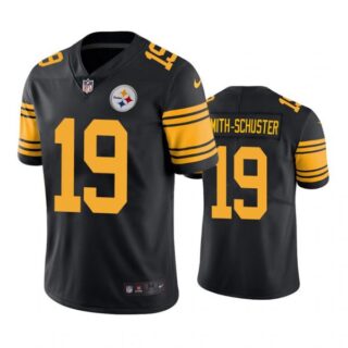Men's #19 JuJu Smith-Schuster Pittsburgh Steelers Black Color Rush Limited Jersey Stitched