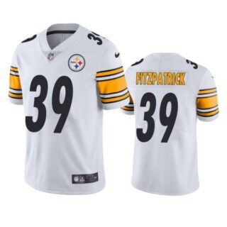 Men's #39 Minkah Fitzpatrick Pittsburgh Steelers Vapor Limited Jersey Stitched White