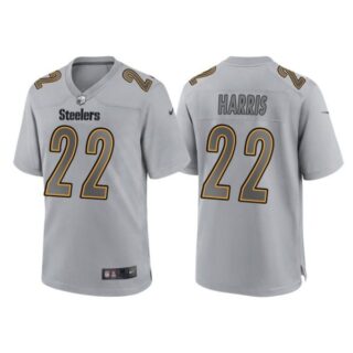 Youth Pittsburgh Steelers Najee Harris Gray Atmosphere Fashion Stitched Jersey