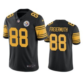 Men's #88 Pat Freiermuth Pittsburgh Steelers Black Color Rush Limited Jersey Stitched