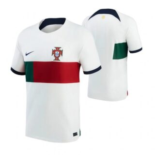 Youth Portugal National Team White Away Soccer Jersey 2022-23